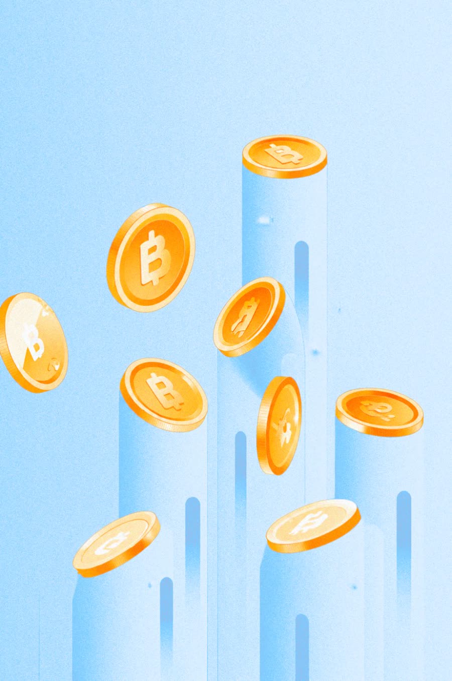 Ilustração de moedas AuriCoins